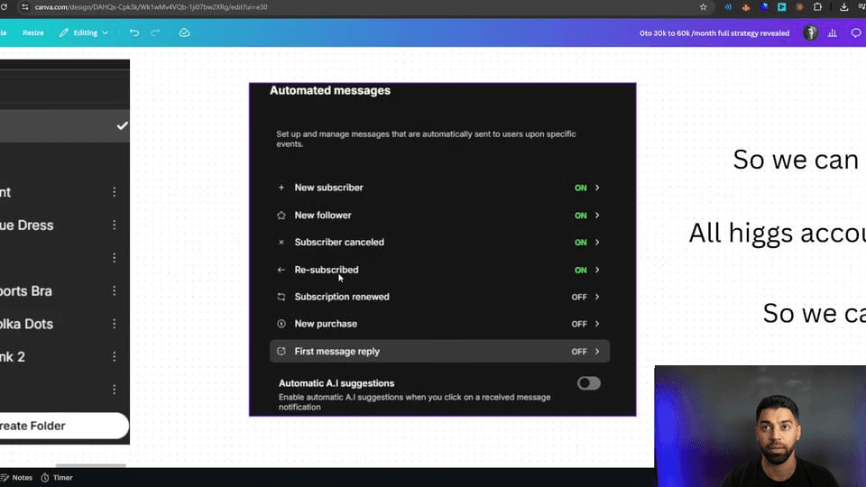 Bootcamp screenshot from an AI creator brand scaling case study